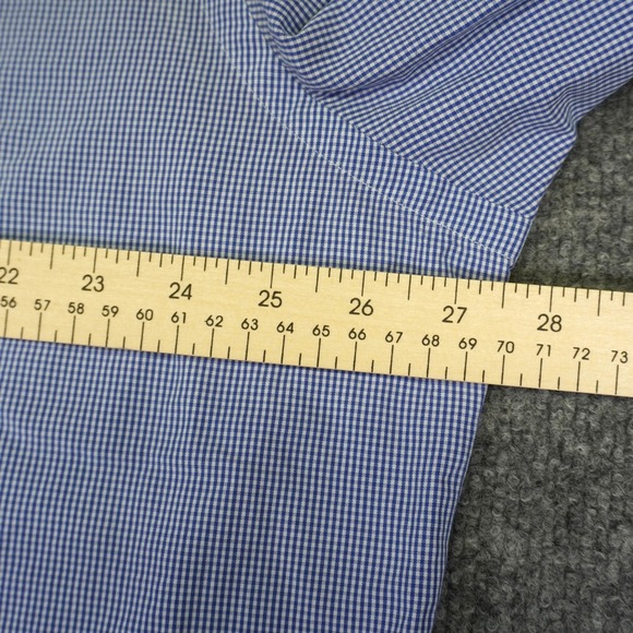 Ralph Lauren Button Down Shirt Mens XLT Blue Gingham Classic Fit Long Sleeve - Picture 5 of 11